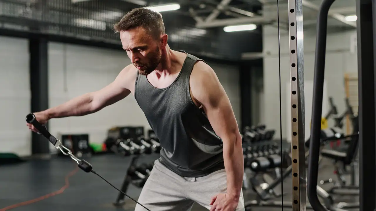 variasi latihan otot bahu Cable Lateral Raise